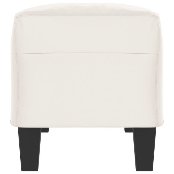 vidaXL Banco de tela de microfibra beige 100x35x41 cm