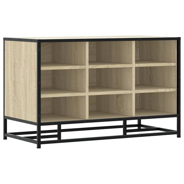 vidaXL Banco zapatero madera de ingenier&iacute;a roble sonoma 84x40x53,5 cm