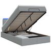 vidaXL Cama tipo otomana con colch&oacute;n y LED Gris Claro 120 x 200 cm