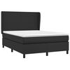 vidaXL Cama box spring con colch&oacute;n cuero sint&eacute;tico negro 140x190 cm