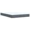 vidaXL Cama box spring con colch&oacute;n terciopelo gris oscuro 140x190 cm