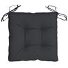 vidaXL Cojines de silla de jardín 4 uds tela Oxford negro 40x40x7 cm