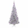 vidaXL &Aacute;rbol de Navidad con 300 LED con soporte Plateado 180 cm PET
