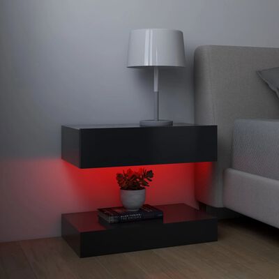 vidaXL Muebles de TV con luces LED 2 uds gris 60x35 cm