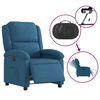 vidaXL Sill&oacute;n reclinable el&eacute;ctrico terciopelo azul