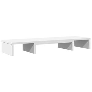 vidaXL Soporte elevador pantalla ajustable madera blanco 80x24x10,5 cm