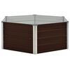vidaXL Mesa de cultivo de acero galvanizado marr&oacute;n 129x129x45 cm