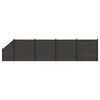 vidaXL Conjunto de valla 5 uds. 792 x 186 cm WPC y Aluminio Negro