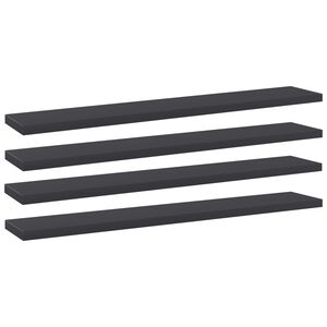 vidaXL Estantes para estanter&iacute;a 4 uds contrachapada gris 60x10x1,5 cm