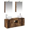 vidaXL Juego de Muebles de Ba&ntilde;o 5 uds. Madera envejecida
