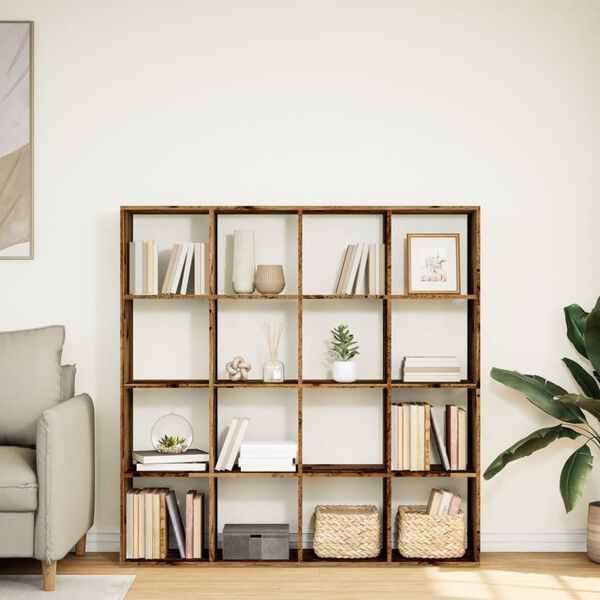 vidaXL Estanter&iacute;a madera de ingenier&iacute;a envejecida 137,5x29x137,5 cm