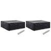 vidaXL Fundas de muebles de jard&iacute;n 2 uds 8 ojales 250x210x90 cm
