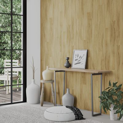 vidaXL Paneles de pared con aspecto de madera PVC marrón 2,06 m²