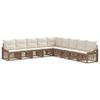 vidaXL Conjunto de sof&aacute;s de jard&iacute;n 9 uds. Beige rat&aacute;n sint&eacute;tico