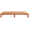 vidaXL Estructura de cama sin colch&oacute;n madera maciza marr&oacute;n 75x190 cm