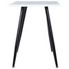 vidaXL Mesa de comedor MDF blanco y negro 120x60x74 cm