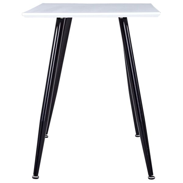 vidaXL Mesa de comedor MDF blanco y negro 120x60x74 cm