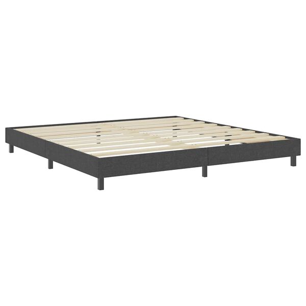 vidaXL Estructura de cama Box Spring sin colch&oacute;n tela gris 200x200 cm