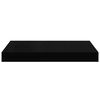 vidaXL Estante flotante de pared 4 uds MDF negro brillo 40x23x3,8 cm