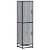 vidaXL Aparador alto madera ingenier&iacute;a metal gris sonoma 35,5x35x13 cm