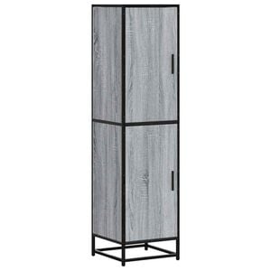 vidaXL Aparador alto madera ingenier&iacute;a metal gris sonoma 35,5x35x13 cm