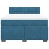 vidaXL Cama box spring con colch&oacute;n terciopelo azul 140x190 cm