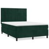 vidaXL Cama box spring con colch&oacute;n terciopelo verde oscuro 140x190 cm