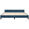 vidaXL Estructura de cama sin colch&oacute;n terciopelo azul oscuro 160x200cm