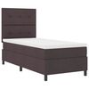 vidaXL Cama tipo Box Spring con colch&oacute;n Marr&oacute;n oscuro 90 x 200 cm tela
