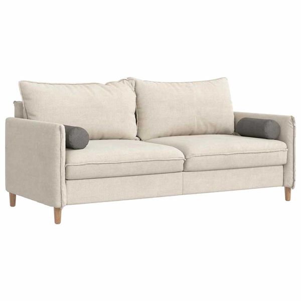 vidaXL Cojines Bolster 2 pcs Gris Claro Ø 15 x 40 cm Tela de pana