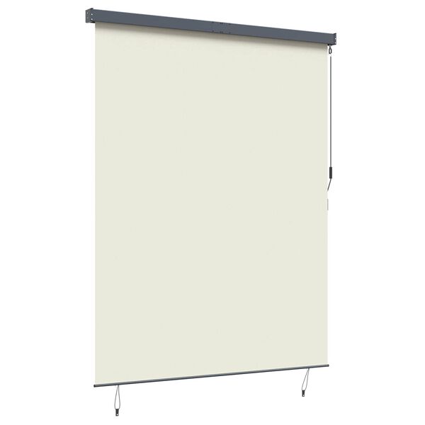 vidaXL Estor enrollable Rayado Crema 200 x 250 cm Tela y Aluminio