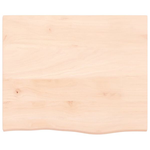 vidaXL Encimera de ba&ntilde;o madera maciza sin tratar 60x40x6 cm