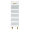 vidaXL Mueble zapatero madera contrachapada blanco brillo 30x35x105 cm