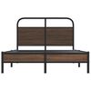 vidaXL Estructura de cama sin colch&oacute;n 120x190 cm madera marr&oacute;n roble