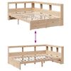 vidaXL Cama con estanter&iacute;a sin colch&oacute;n madera maciza de pino 120x190cm