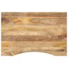 vidaXL Tablero de escritorio con curva madera mango rugosa 90x50x2,5cm