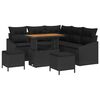 vidaXL Conjunto de sof&aacute;s de jard&iacute;n 8 uds. Negro rat&aacute;n sint&eacute;tico