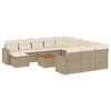 vidaXL Set sof&aacute;s de jard&iacute;n con cojines 13 pzas rat&aacute;n sint&eacute;tico beige