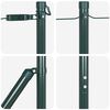 vidaXL Postes de cerca 7 pcs Verde Ø32mm 170 cm Acero galvanizado