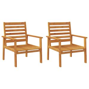 vidaXL Sill&oacute;n de jard&iacute;n 2 unidades madera maciza acacia 66,5x65x81 cm