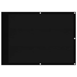 vidaXL Pantalla de balc&oacute;n 100% poli&eacute;ster Oxford negro 75x700 cm