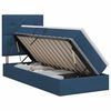 vidaXL Cama con almacenamiento y colch&oacute;n Azul 90 x 200 cm tela