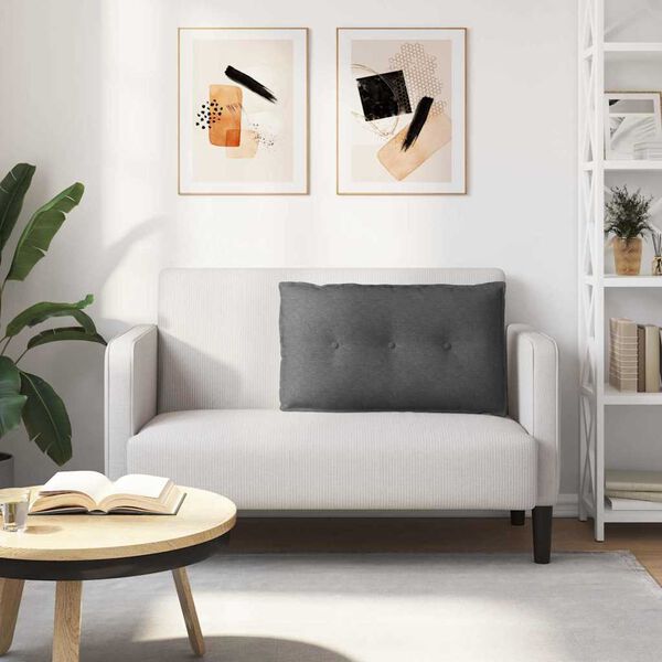 vidaXL Coj&iacute;n de Espalda Gris oscuro 80 x 50 cm Tela de pana