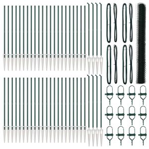 vidaXL Poste de Valla Verde