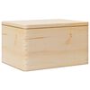 vidaXL Caja de madera con tapa madera maciza de pino 40x30x23 cm