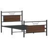 vidaXL Estructura de cama sin colch&oacute;n madera marr&oacute;n roble 100x190 cm