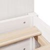 vidaXL Cama con estanter&iacute;a sin colch&oacute;n madera maciza blanca 120x190 cm