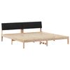 vidaXL Estructura de cama con cabecera Marrón y negro 200 x 200 cm