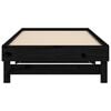vidaXL Sofá cama extraíble sin colchón negro 2x(90x190) cm