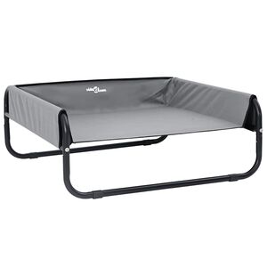 vidaXL Cama para perro Manual Gris Claro 85 x 85 x 33 cm Acero